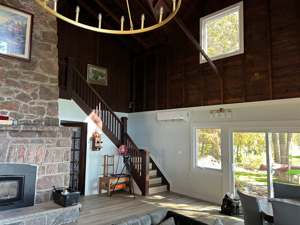 Cottage shot with a TempShift ductless wall unit installed.