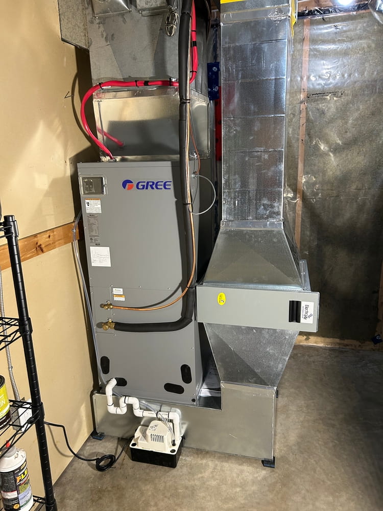 Gree all-electric heat pump install.